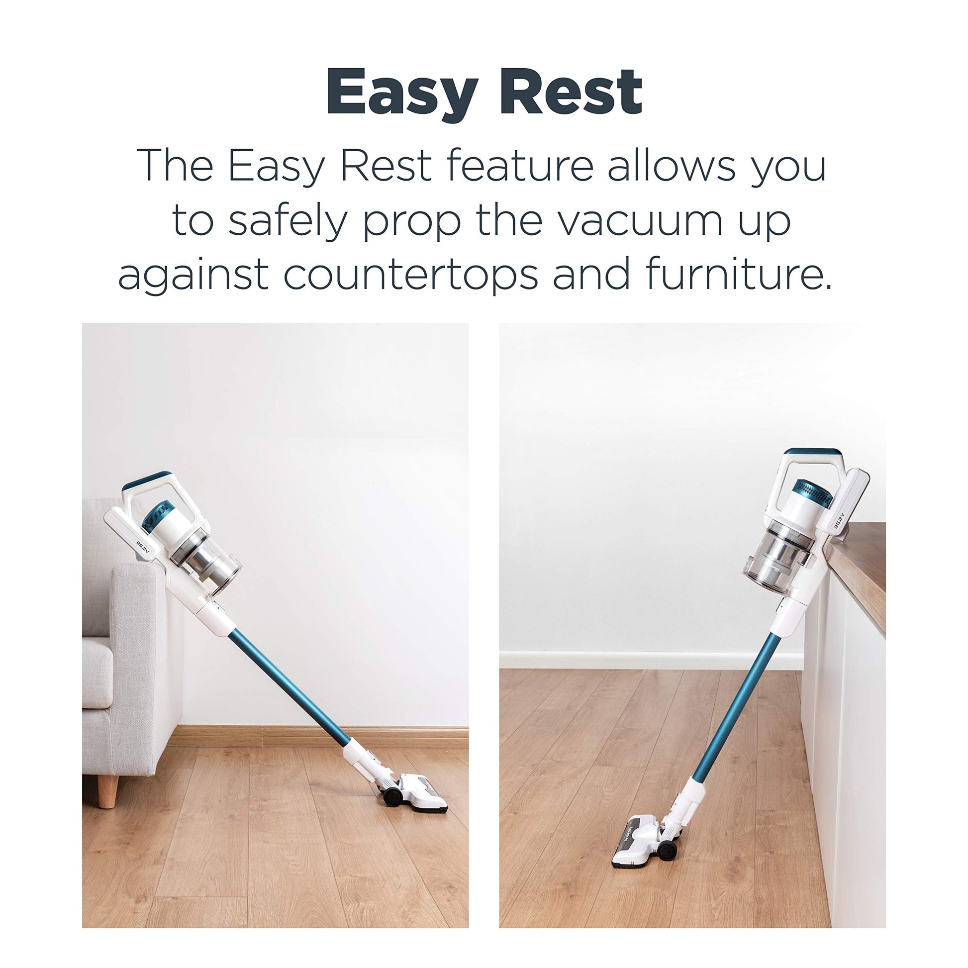 Eureka NEC180 RapidClean Pro Cordless Stick and Handheld Vacuum Cleaner for Hard Floors, Battery-Operated Portable Vacuum Cleaner with Maximum Efficiency Powerful Suction White ANM Liquidation