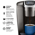 Keurig K-Elite Single Serve K-Cup Pod Coffee Maker, with Strength and Temperature Control, Iced Coffee Capability, 8 to 12oz Brew Size, Programmable, Brushed Slate ANM Liquidation