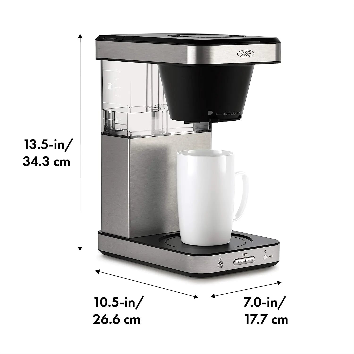 OXO Brew 8 Cup Coffee Maker, Stainless Steel,Black - ANM Liquidation