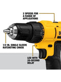 DEWALT 20V Max Cordless Drill/Driver Kit, Compact, 1/2-Inch DCD771C2 , Yellow