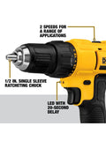 DEWALT 20V Max Cordless Drill/Driver Kit, Compact, 1/2-Inch DCD771C2 , Yellow