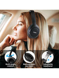 TOZO HT2 Hybrid Active Noise Cancelling Headphones, Wireless Over Ear Bluetooth Headphones, 60H Playtime, Hi-Res Audio Custom EQ via App Deep Bass Comfort Fit Ear Cups, for Home Office Travel White