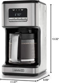 Calphalon Coffee Maker, Programmable Coffee Machine with Glass Carafe, 14 Cups, Stainless Steel - ANM Liquidation