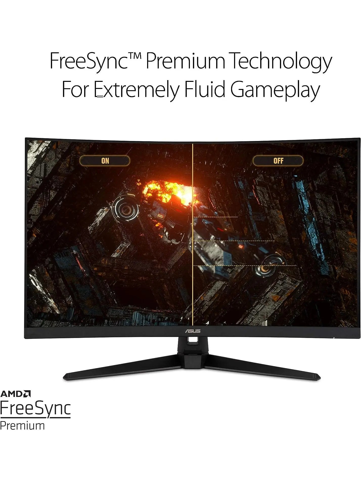 ASUS TUF Gaming 32" 1440P HDR Curved Monitor VG32VQ1B - QHD 2560 x 1440 , 165Hz Supports 144Hz , 1ms, Extreme Low Motion Blur, Speaker, FreeSync Premium, VESA Mountable, DisplayPort, HDMI,BLACK