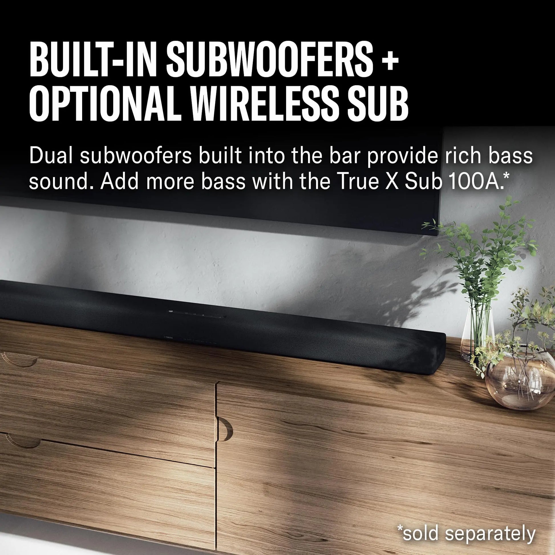 YAMAHA True X BAR 40A with Dolby Atmos, Built-in Subwoofers, and Alexa Built-in - Black - ANM Liquidation