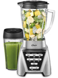 Oster Blender | Pro 1200 with Glass Jar, 24-Ounce Smoothie Cup, Brushed Nickel - ANM Liquidation