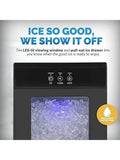 Newair 44 lbs. Nugget Countertop Ice Maker with Self-Cleaning Function, Refillable Water Tank, Perfect for Kitchens, Offices, Home Coffee Bars, and More