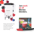 Blendtec Classic 575 Blender, 90 oz WildSide+ Jar, Spoonula Spatula, and Recipe Book Bundle - Black - ANM Liquidation