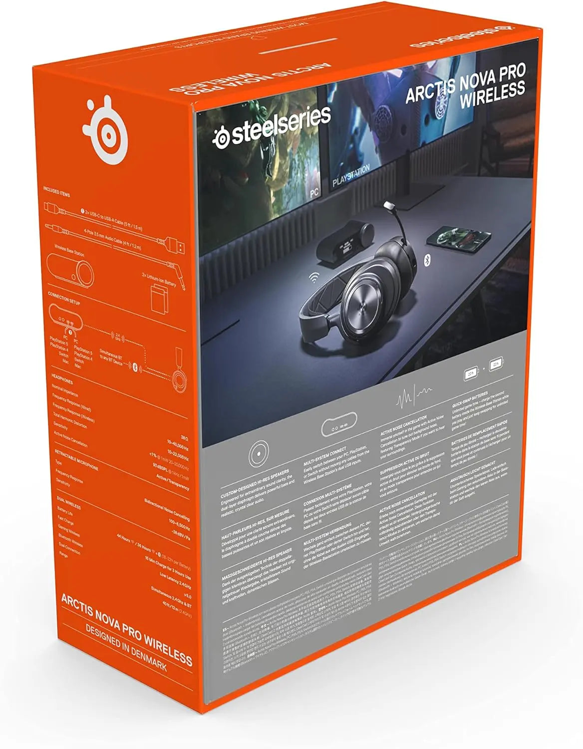 SteelSeries Arctis Nova Pro Wireless Xbox Multi-System Gaming Headset - Premium Hi-Fi Drivers - Active Noise Cancellation Infinity Power System - Stealth Mic - Xbox, PC, PS5, PS4, Switch, Mobile - ANM Liquidation