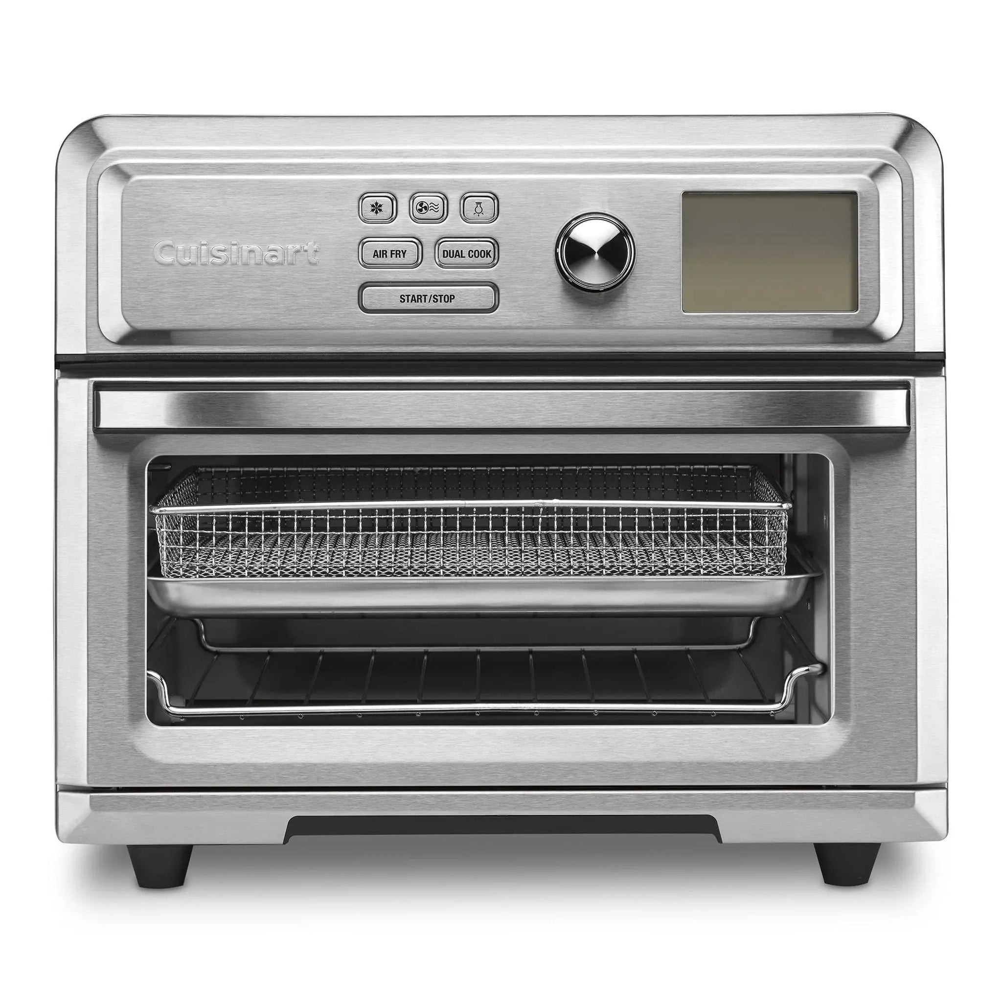 Cuisinart Air Fryer Toaster Oven, Digital Display, Digital 1800 Watt, Adjustable Temperature and Controls, Stainless Steel, TOA-65,Silver - ANM Liquidation