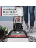 Hoover WindTunnel Cord Rewind Pro Bagless Upright Vacuum Cleaner, For Carpet and Hard Floors, UH71300V, Black, UH71300 ANM Liquidation