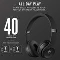 Beats Solo3 Wireless On-Ear Headphones - Apple W1 Headphone Chip, Class 1 Bluetooth, 40 Hours of Listening Time, Built-in Microphone - Black - ANM Liquidation