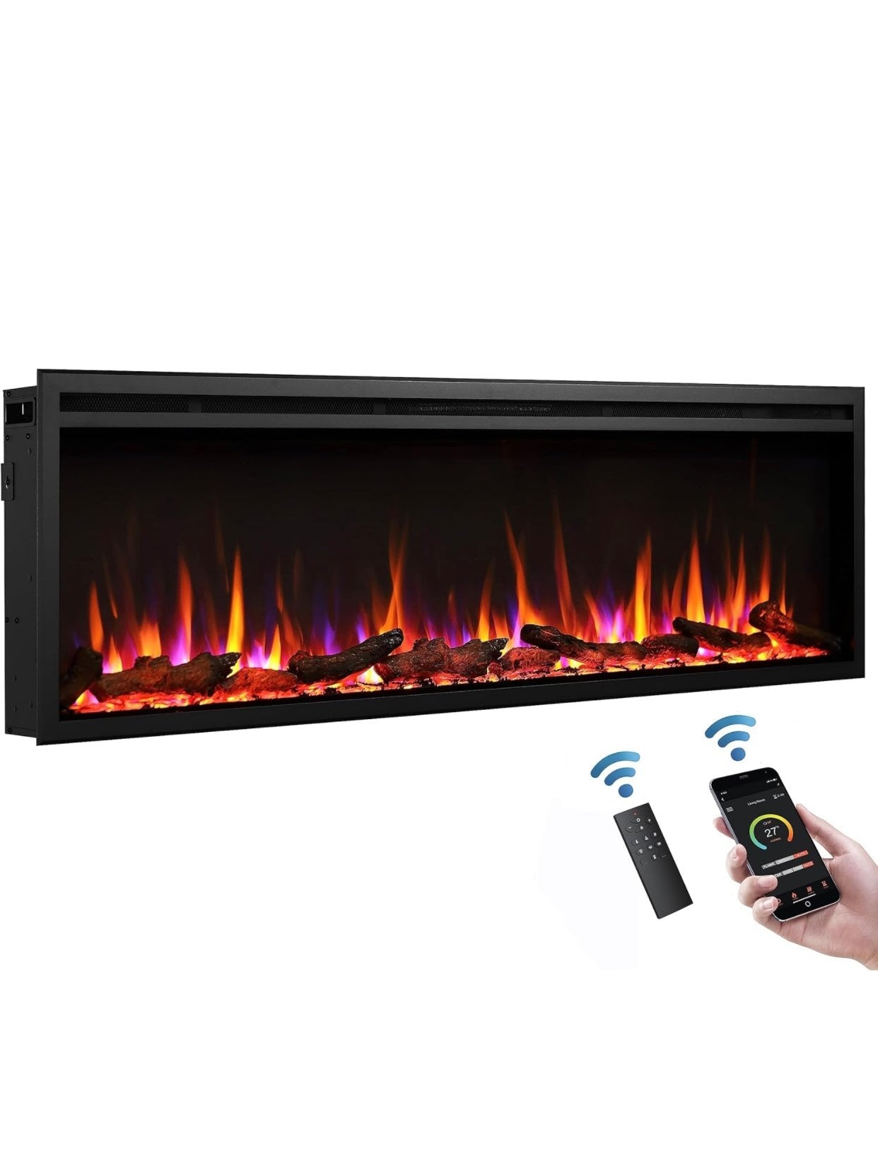 LegendFlame Austin in Wall Recessed & Wall Mounted Electric Fireplace 60"