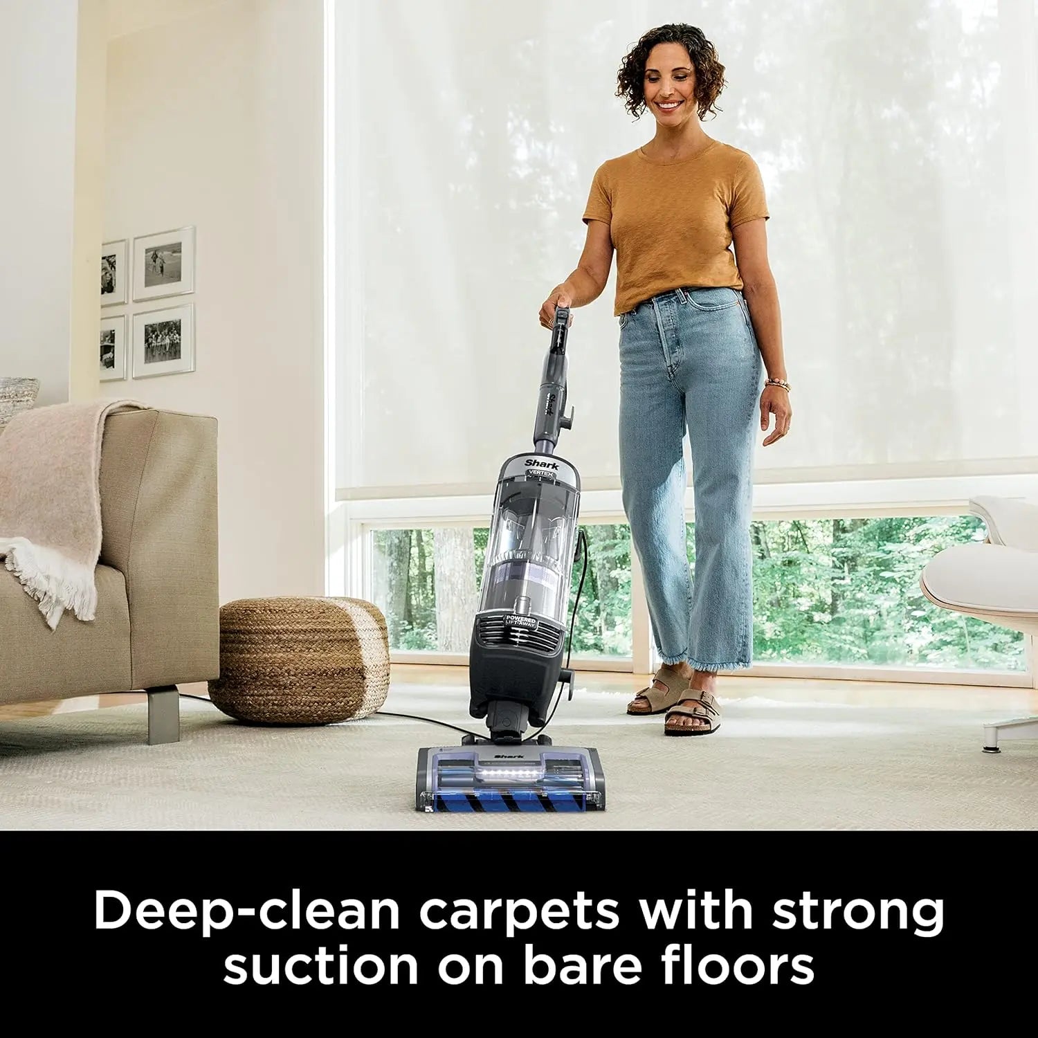 Shark AZ2001AMZ Vertex DuoClean PowerFins Upright Vacuum, with Powered Lift-Away & Self-Cleaning Brushroll, Dark Lilac, 1 qt Dust Cup - ANM Liquidation