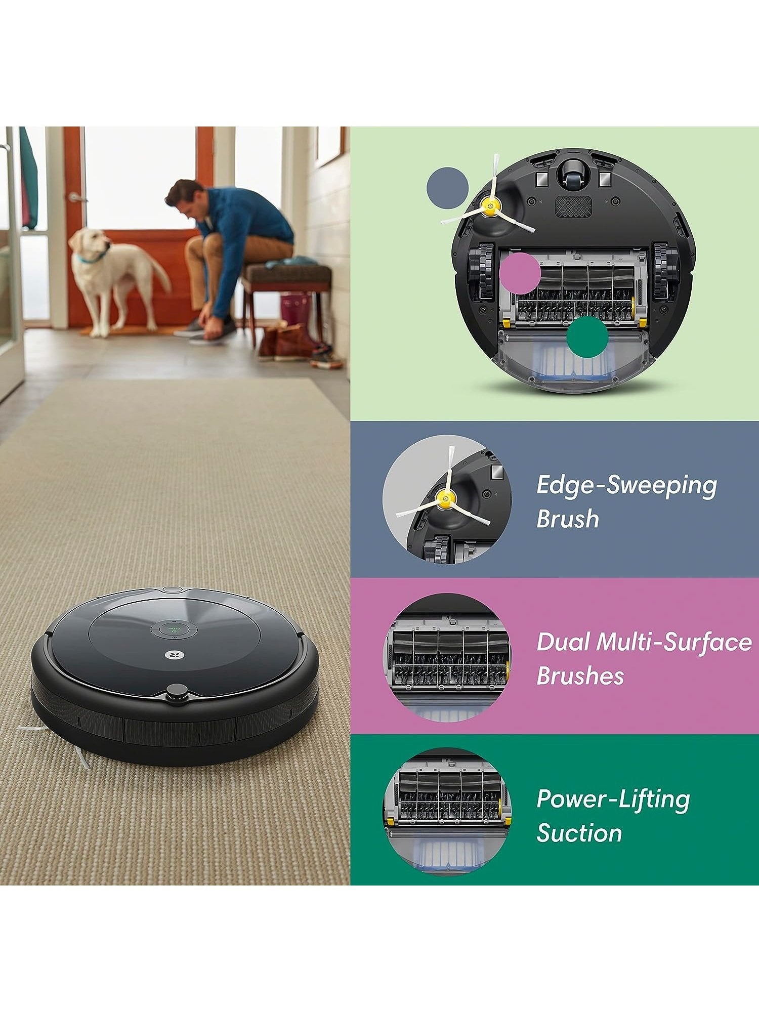iRobot Roomba 694 Robot Vacuum-Wi-Fi Connectivity, Personalized Cleaning Recommendations, Works with Alexa, Good for Pet Hair, Carpets, Hard Floors, Self-Charging