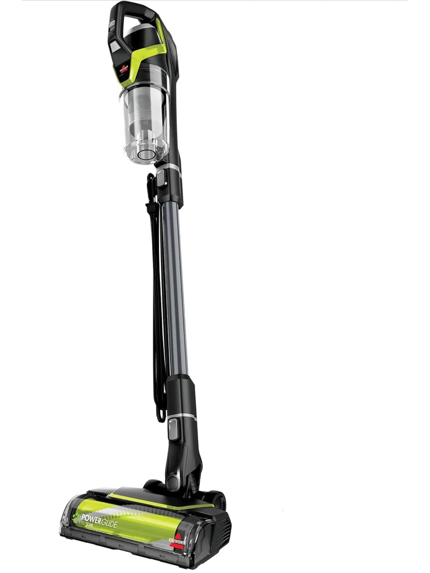 BISSELL PowerGlide Slim Corded Vacuum Powerful Pet Hair Pickup on Carpet & Hard Floors Lightweight Swivel Steering 3-in-1 Capabilities with Dusting & Crevice Tool XL Tank 3070, Black & Green - ANM Liquidation