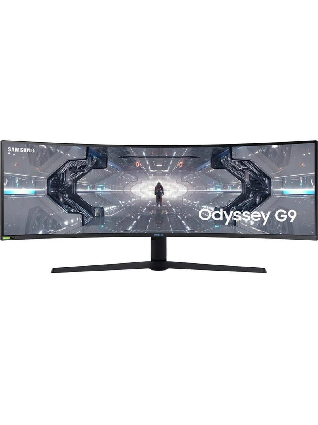 SAMSUNG 49” Odyssey G9 Gaming Monitor, 1000R Curved Screen, QLED, Dual QHD Display, 240Hz, NVIDIA G-SYNC and FreeSync Premium Pro, LC49G95TSSNXZA, White