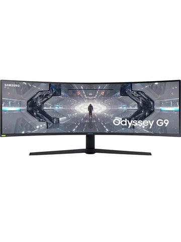 SAMSUNG 49” Odyssey G9 Gaming Monitor, 1000R Curved Screen, QLED, Dual QHD Display, 240Hz, NVIDIA G-SYNC and FreeSync Premium Pro, LC49G95TSSNXZA, White