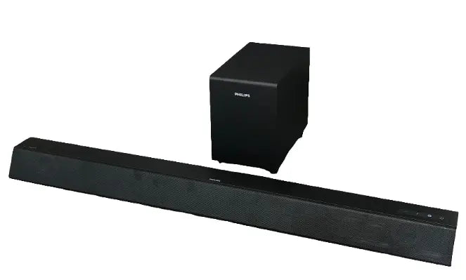 PHILIPS B5306 2.1-Channel Soundbar with Wireless Subwoofer & Roku TV Ready, Black - ANM Liquidation