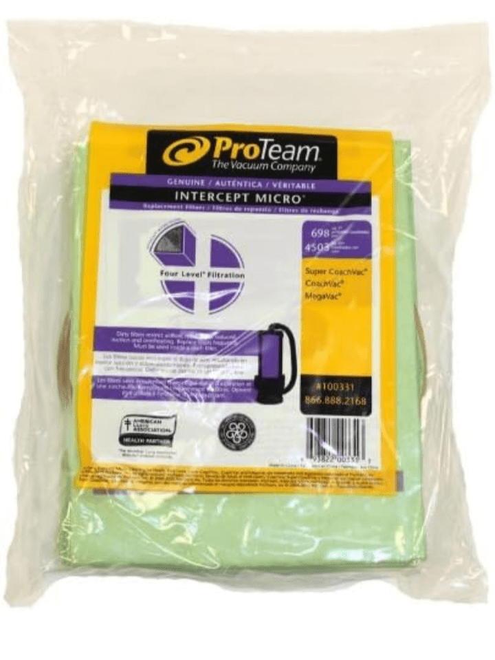 ProTeam MegaVac 10 Quart Intercept Micro Vacuum Cleaner Bags / 10 pack - Genuine OEM 100331 & 450243