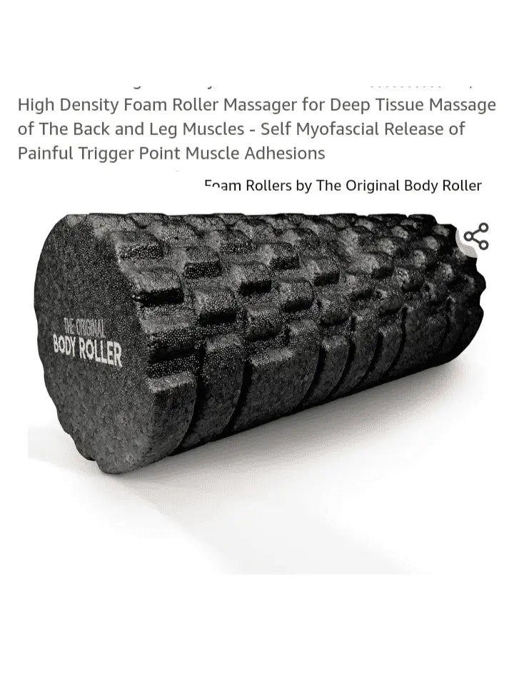 High Density Foam Roller Massager for Deep Tissue Massage of The Back and Leg Muscles - Self Myofascial Release of Painful Trigger Point Muscle Adhesions