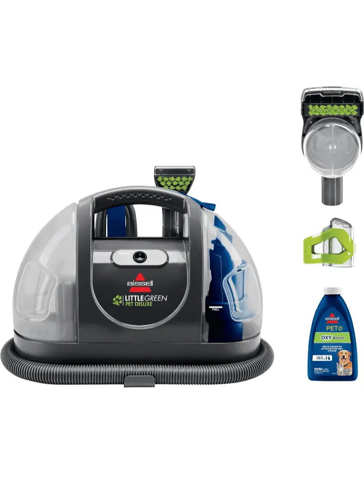 Bissell Little Green Pet Deluxe Portable Carpet Cleaner and Car/Auto Detailer, 3353, Gray/Blue