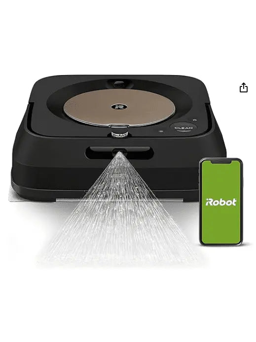 iRobot Braava Jet m6 6012 Ultimate Robot Mop- Wi-Fi Connected, Precision Jet Spray, Smart Mapping, Works with Alexa, Ideal for Multiple Rooms, Recharges and Resumes