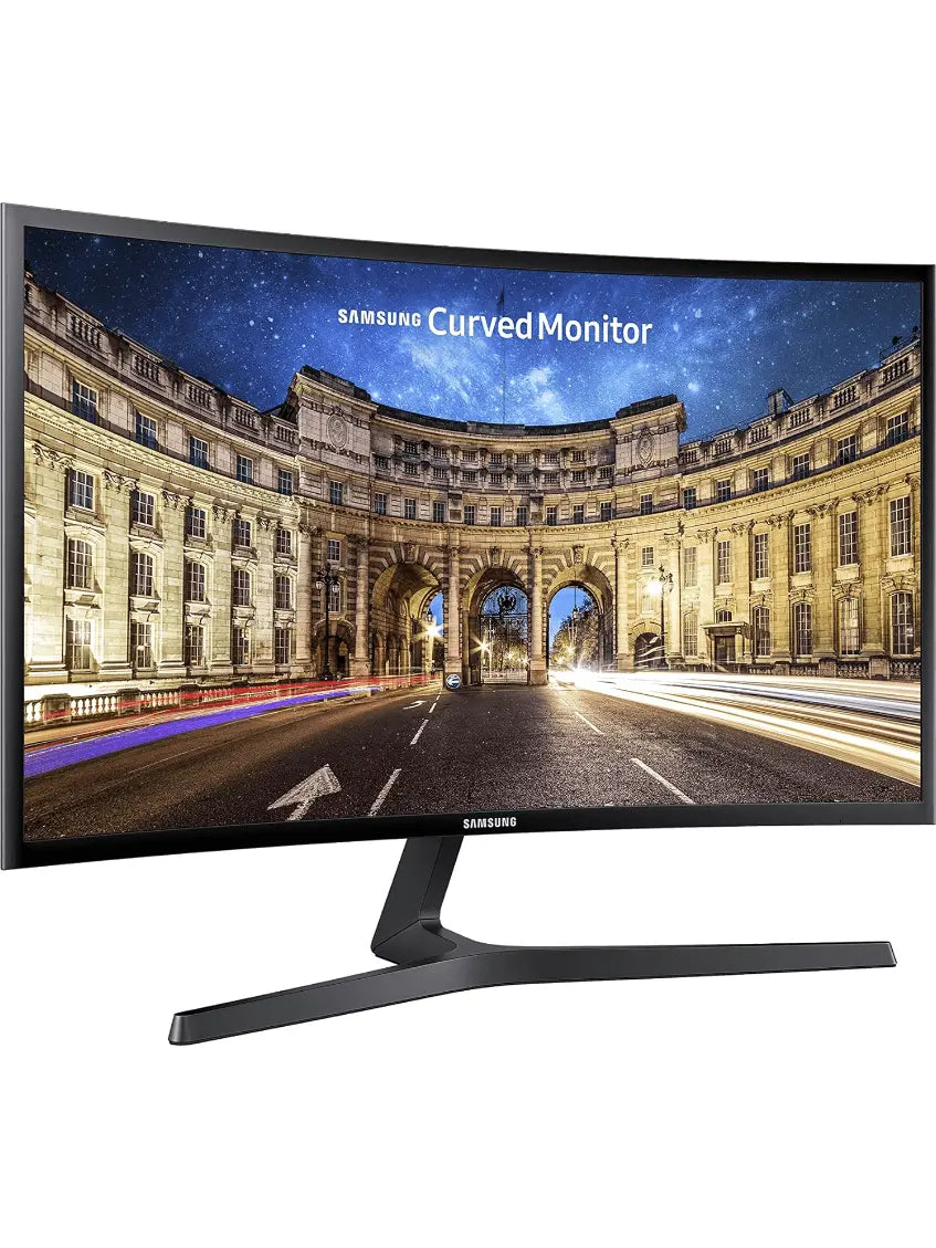 SAMSUNG 27" CF39 Series FHD 1080p Curved Computer Monitor, Ultra Slim Design, AMD FreeSync, 4ms response, HDMI, DisplayPort, VESA Compatible, Wide Viewing Angle, LC27F398FWNXZA, Black