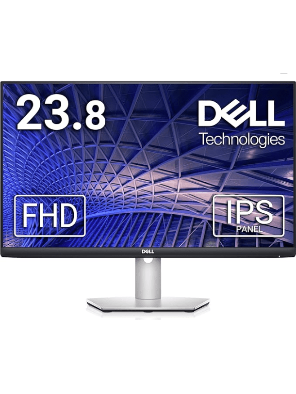 Dell S2421H 24-Inch 1080p Full HD 1920 x 1080 Resolution 75Hz Monitor, Built-in Dual Speakers, 4ms Response Time, Dual HDMI Ports, AMD FreeSync Technology, IPS, Silver