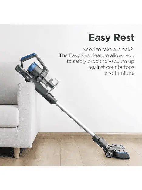 Eureka Rechargeble Handheld Stick Vac, Powerful BLDC Motor & LED Headlights Lightweight Cordless Vacuum Cleaner Convenient for Home Hardfloor Low-Pile Carpet, Stylus NEC380, Grey