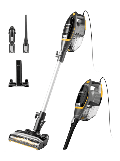 1 Eureka Flash Lightweight Stick Vacuum Cleaner, 15KPa Powerful Suction, 2 in 1 Corded Handheld Vac for Hard Floor and Carpet, Black