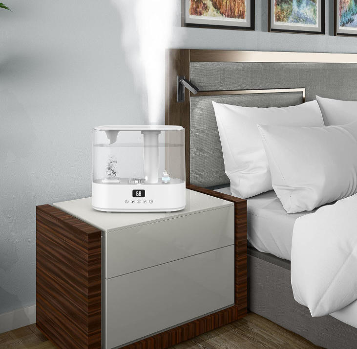 Westinghouse Humidifier and Air Purifier all in one combo with Smart Humidity Sensor Control for Bedrooms with Essential Oil Diffuser and Remote, White - ANM Liquidation