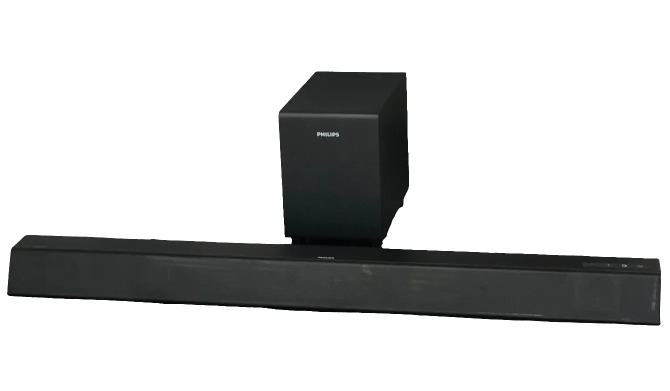 PHILIPS B5306 2.1-Channel Soundbar with Wireless Subwoofer & Roku TV Ready, Black - ANM Liquidation