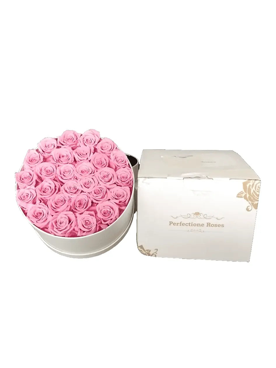 Perfectione Roses Forever Real Roses in a Box, Preserved Rose That Last Up to 3 Years, Flowers for Delivery Prime Birthday Valentines Day Gifts for Her, Mothers Day Flower Pink