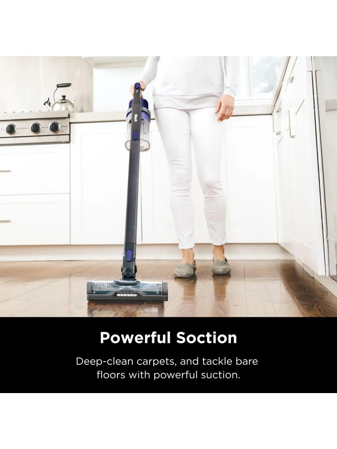 Shark IX141 Pet Cordless Stick Vacuum with XL Dust Cup, LED Headlights, Removable Handheld, Crevice Tool, 40min Runtime, Grey/Iris